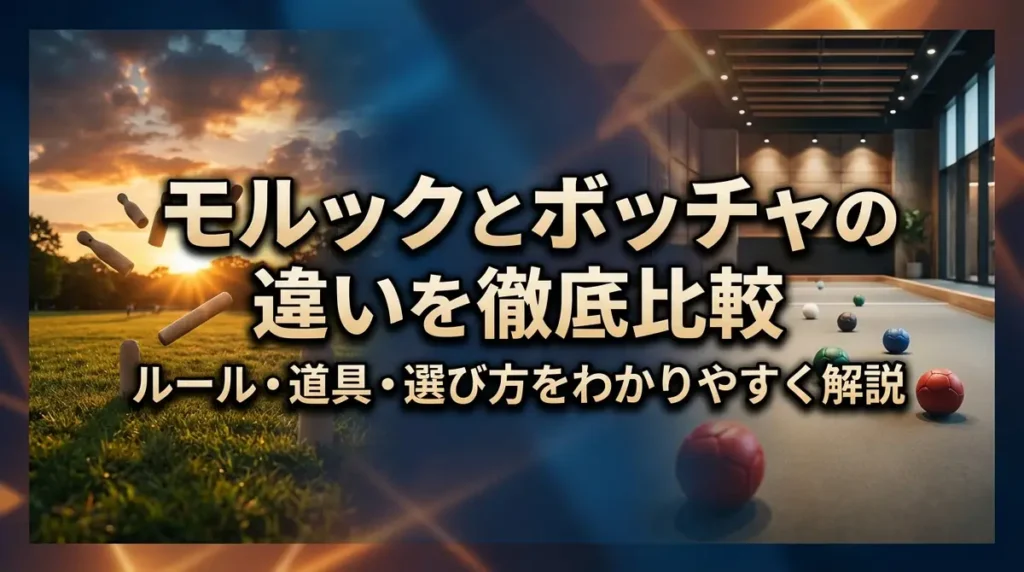 モルックとボッチャの違いを徹底比較｜ルール・道具・選び方をわかりやすく解説