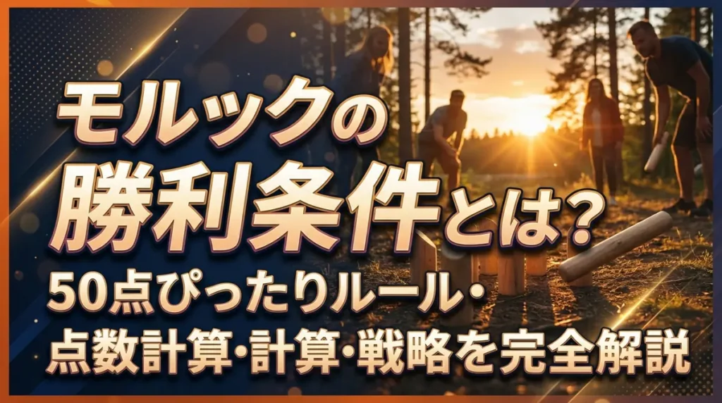 モルックの勝利条件とは？50点ぴったりルール・点数計算・戦略を完全解説