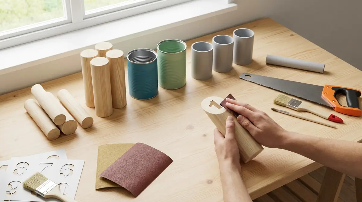 お金をかけずに簡単に試せる！代用品モルックの作り方