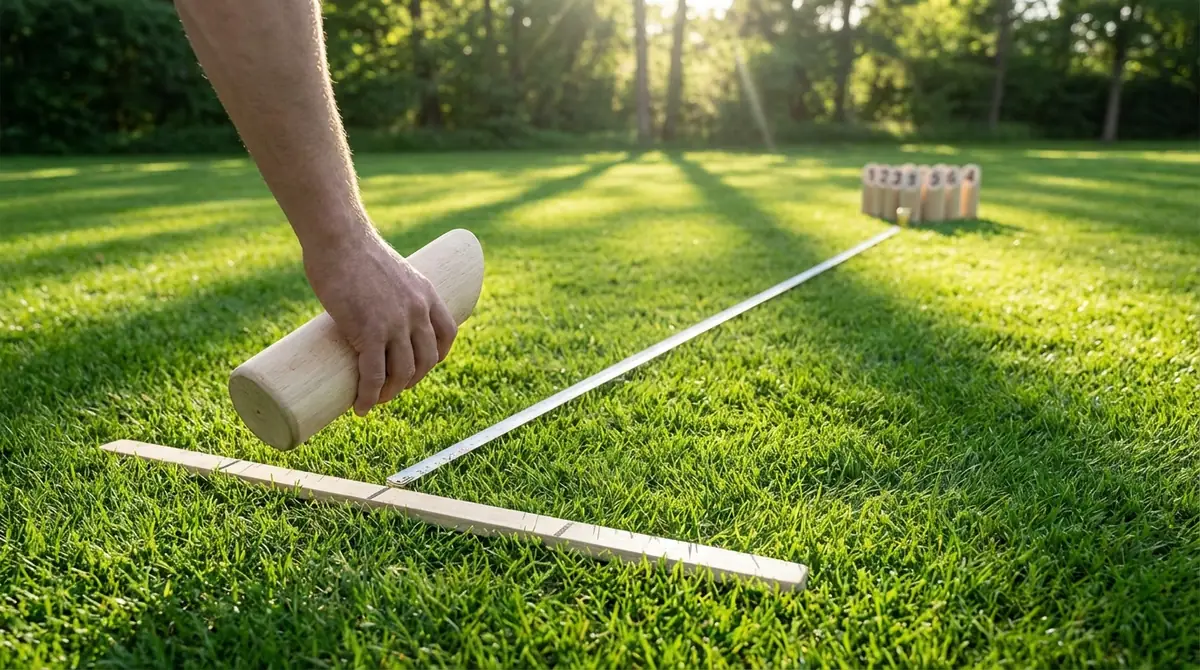 モルックの投てき距離と投てきラインの設定方法