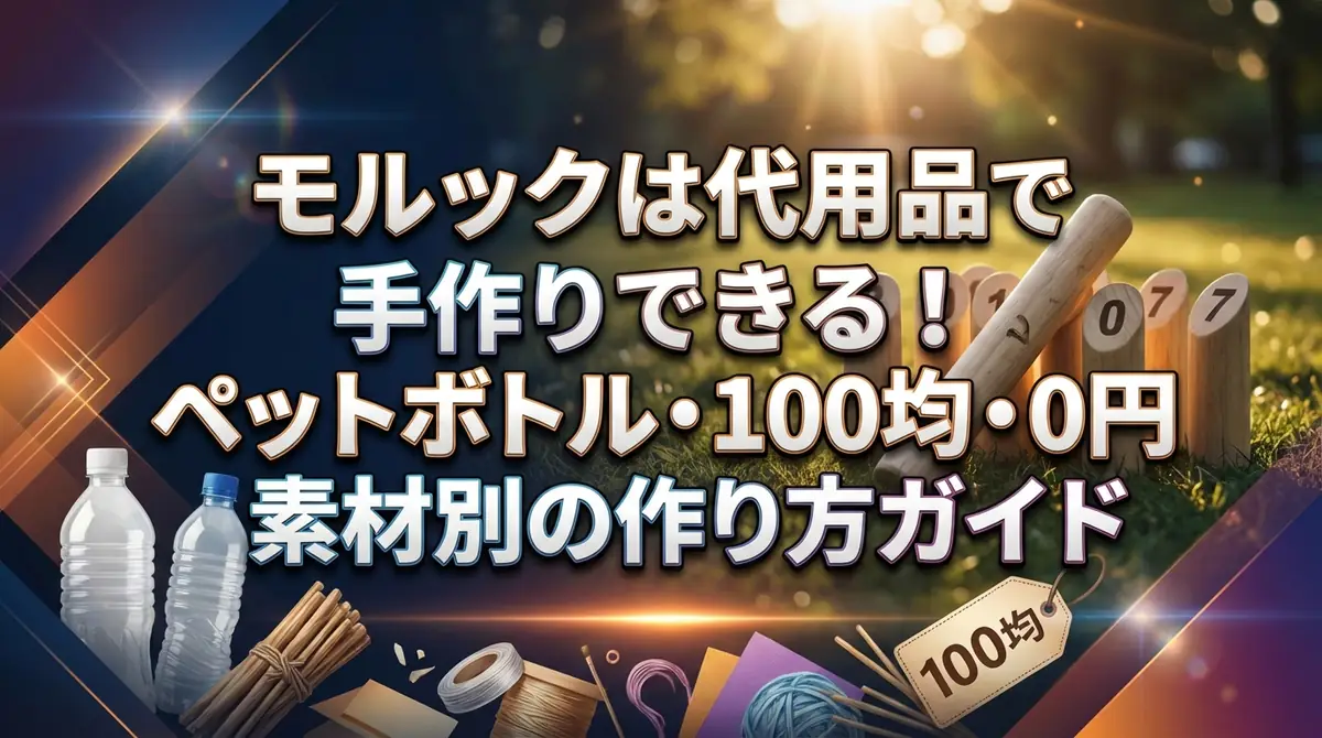 モルックは代用品で手作りできる!ペットボトル・100均・0円素材別の作り方ガイド