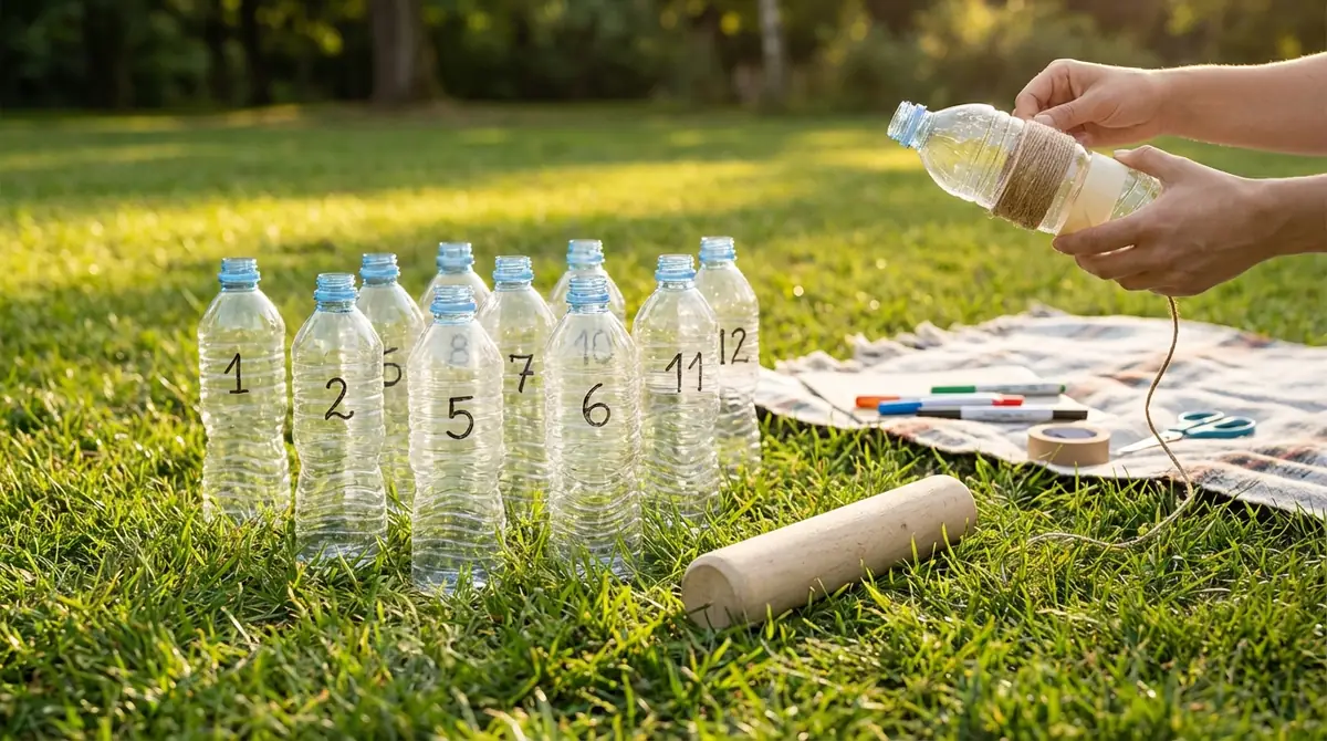 【超簡単】ペットボトルで手作りするモルック