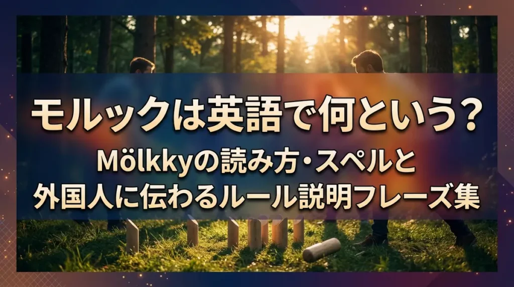 モルックは英語で何という？Mölkkyの読み方・スペルと外国人に伝わるルール説明フレーズ集