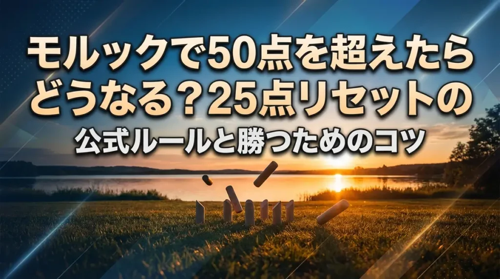 モルックで50点を超えたらどうなる？25点リセットの公式ルールと勝つためのコツ