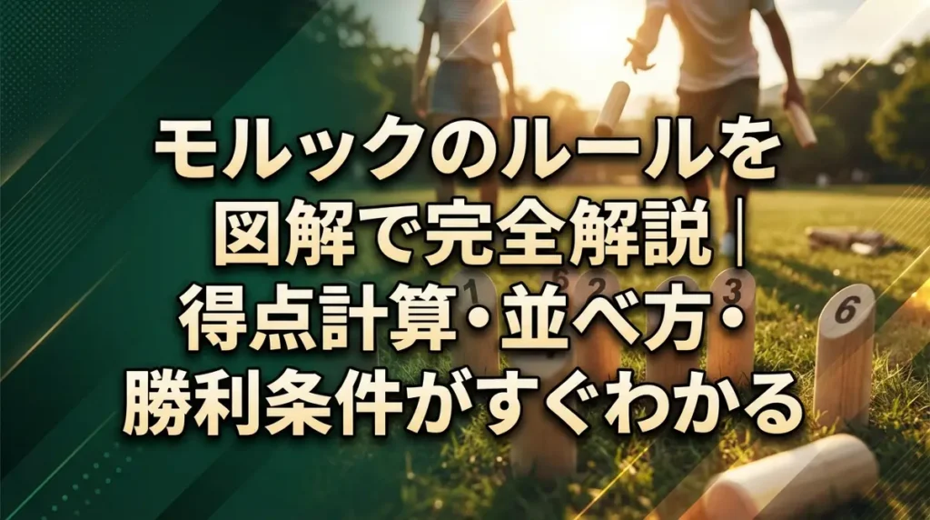 モルックのルールを図解で完全解説｜得点計算・並べ方・勝利条件がすぐわかる