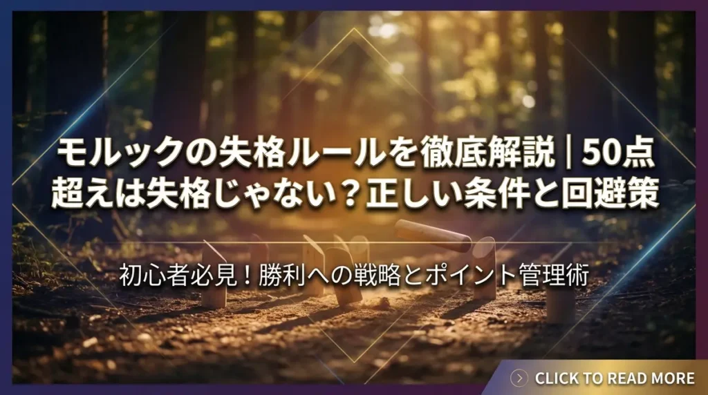 モルックの失格ルールを徹底解説｜50点超えは失格じゃない？正しい条件と回避策