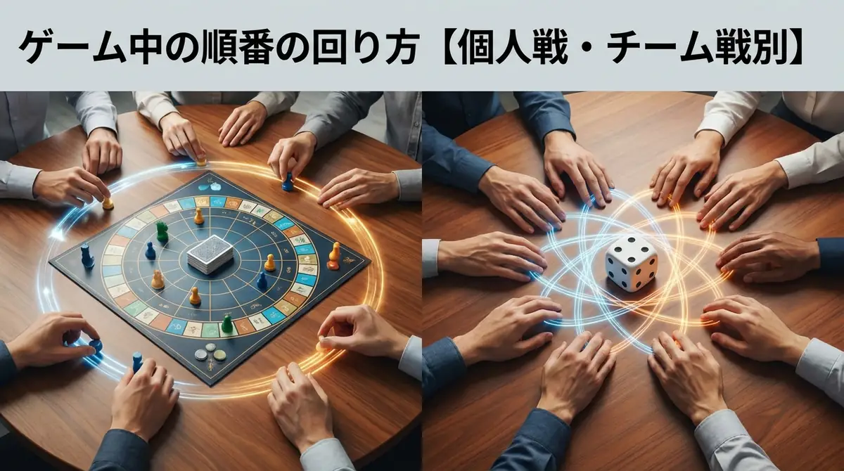 ゲーム中の順番の回り方【個人戦・チーム戦別】