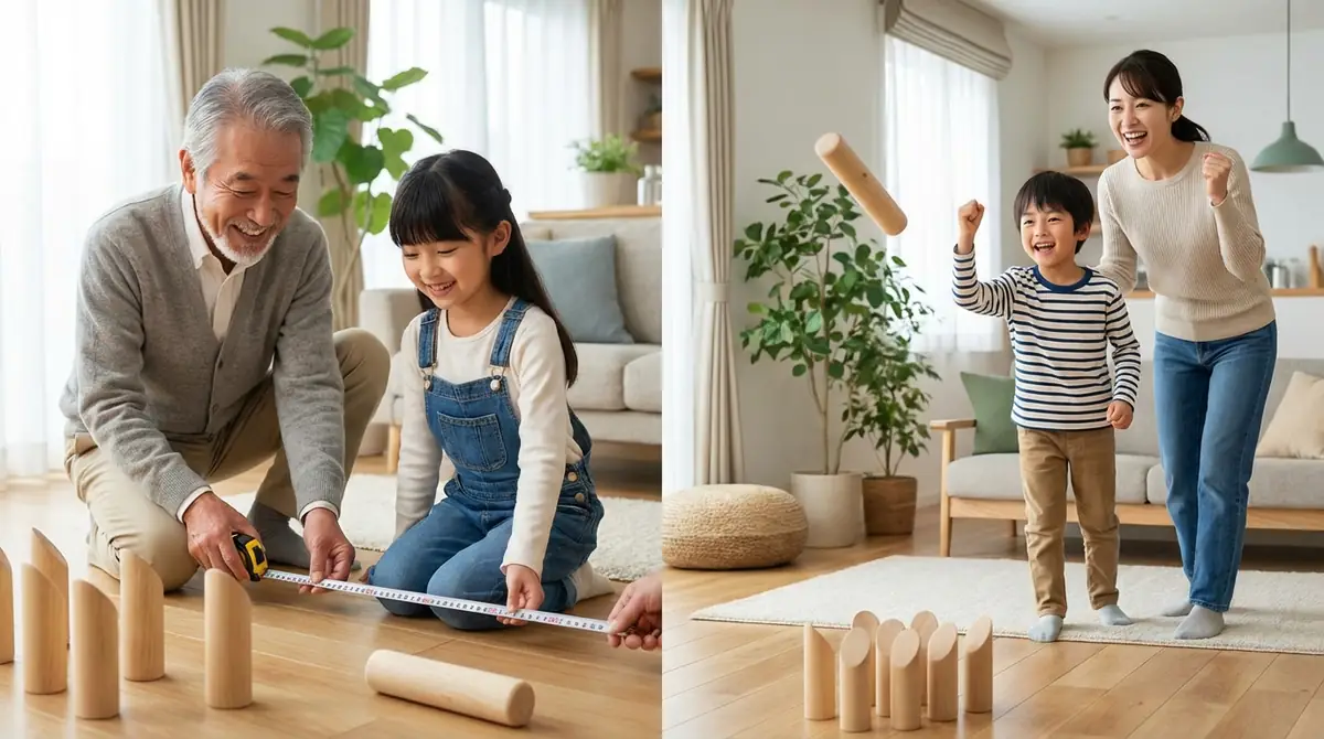 子ども・高齢者・室内プレイ時のモルック距離調整