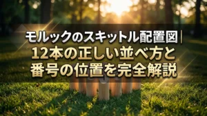 モルックのスキットル配置図｜12本の正しい並べ方と番号の位置を完全解説