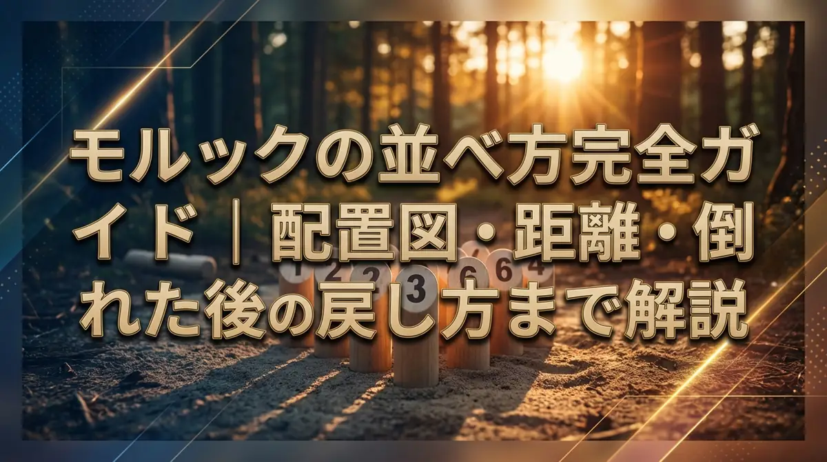 モルックの並べ方完全ガイド｜配置図・距離・倒れた後の戻し方まで解説