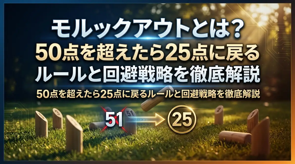 モルックアウトとは?50点を超えたら25点に戻るルールと回避戦略を徹底解説