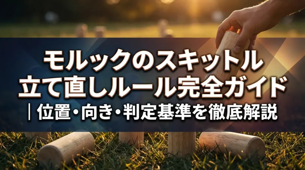 モルックのスキットル立て直しルール完全ガイド｜位置・向き・判定基準を徹底解説