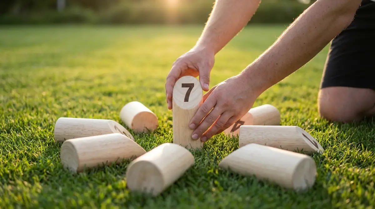 【結論】スキットルは「倒れた位置の中心」に「数字を投げる人の方向へ向けて」立てる