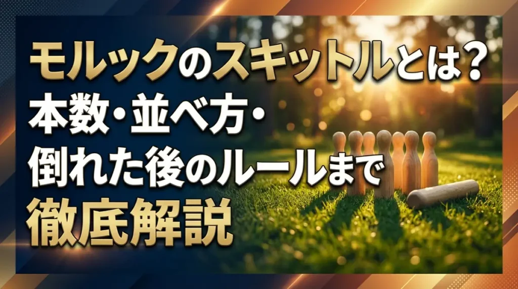 モルックのスキットルとは？本数・並べ方・倒れた後のルールまで徹底解説