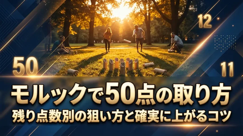 モルックで50点の取り方｜残り点数別の狙い方と確実に上がるコツ