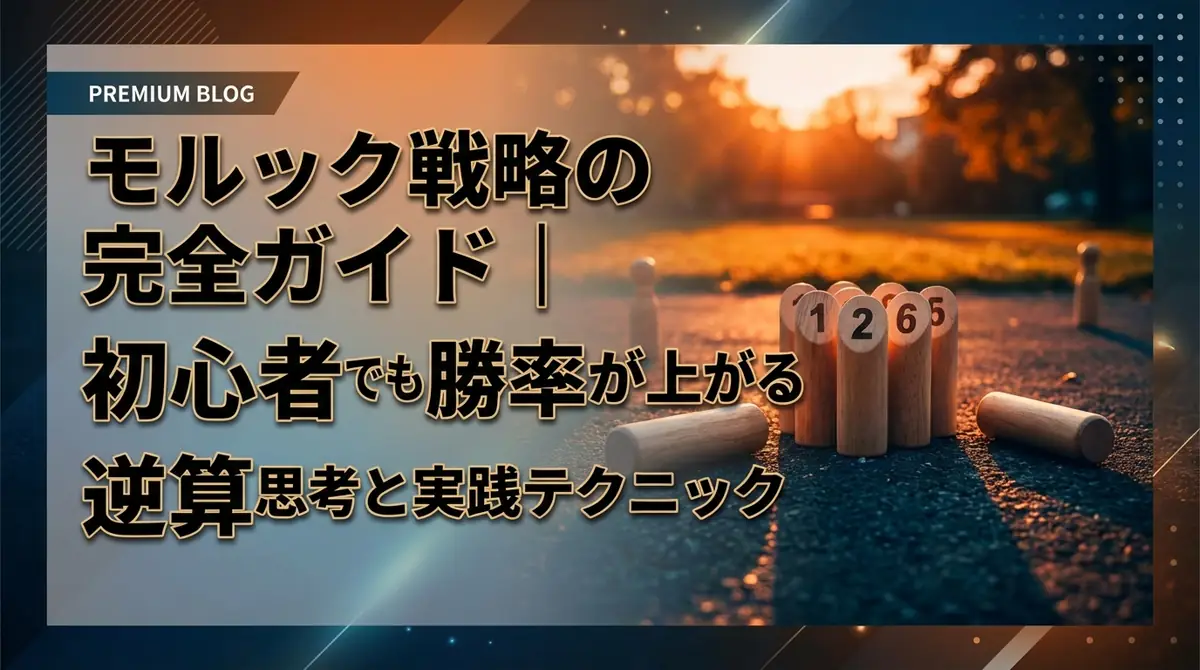 モルック戦略の完全ガイド｜初心者でも勝率が上がる逆算思考と実践テクニック