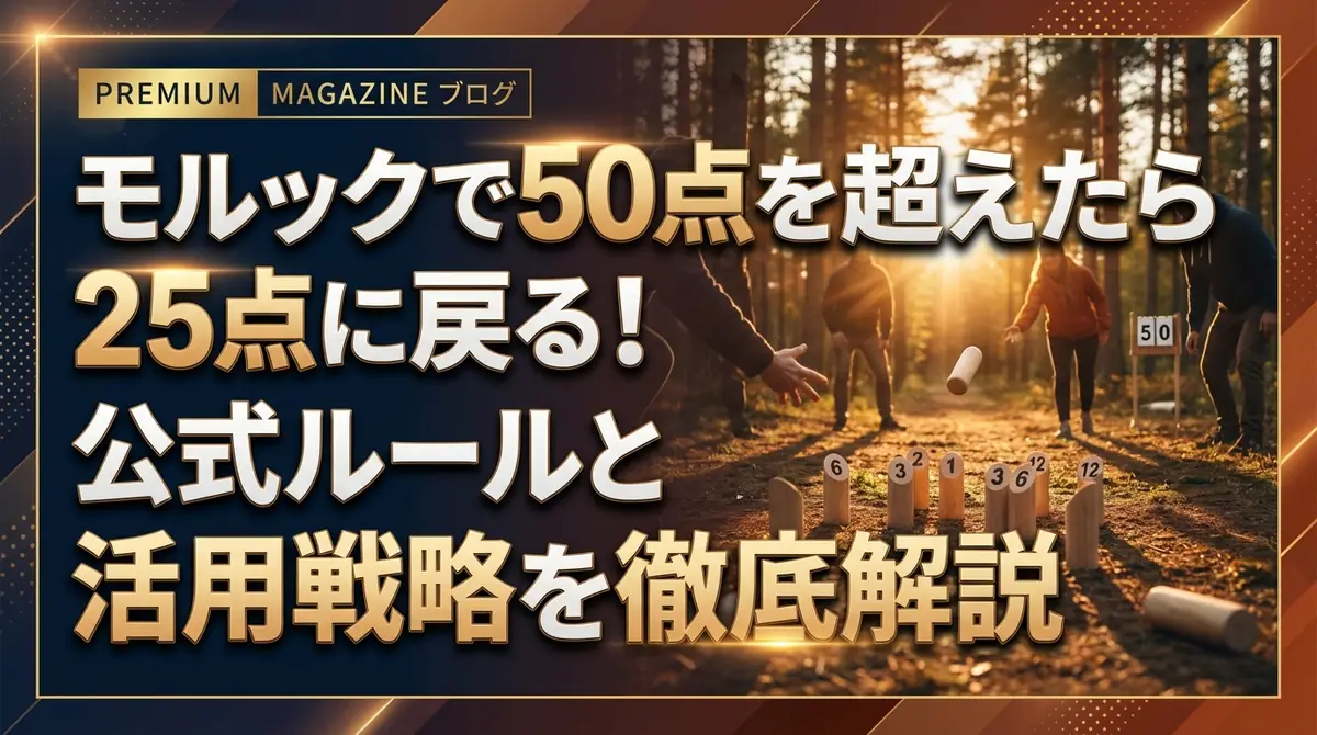 モルックで50点を超えたら25点に戻る！公式ルールと活用戦略を徹底解説