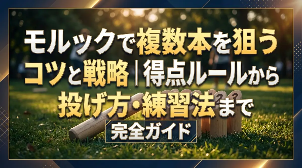 モルックで複数本を狙うコツと戦略｜得点ルールから投げ方・練習法まで完全ガイド
