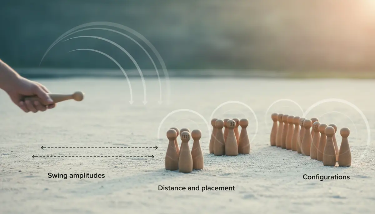 【結論】モルックの力加減は「振り幅×距離×配置」で決まる